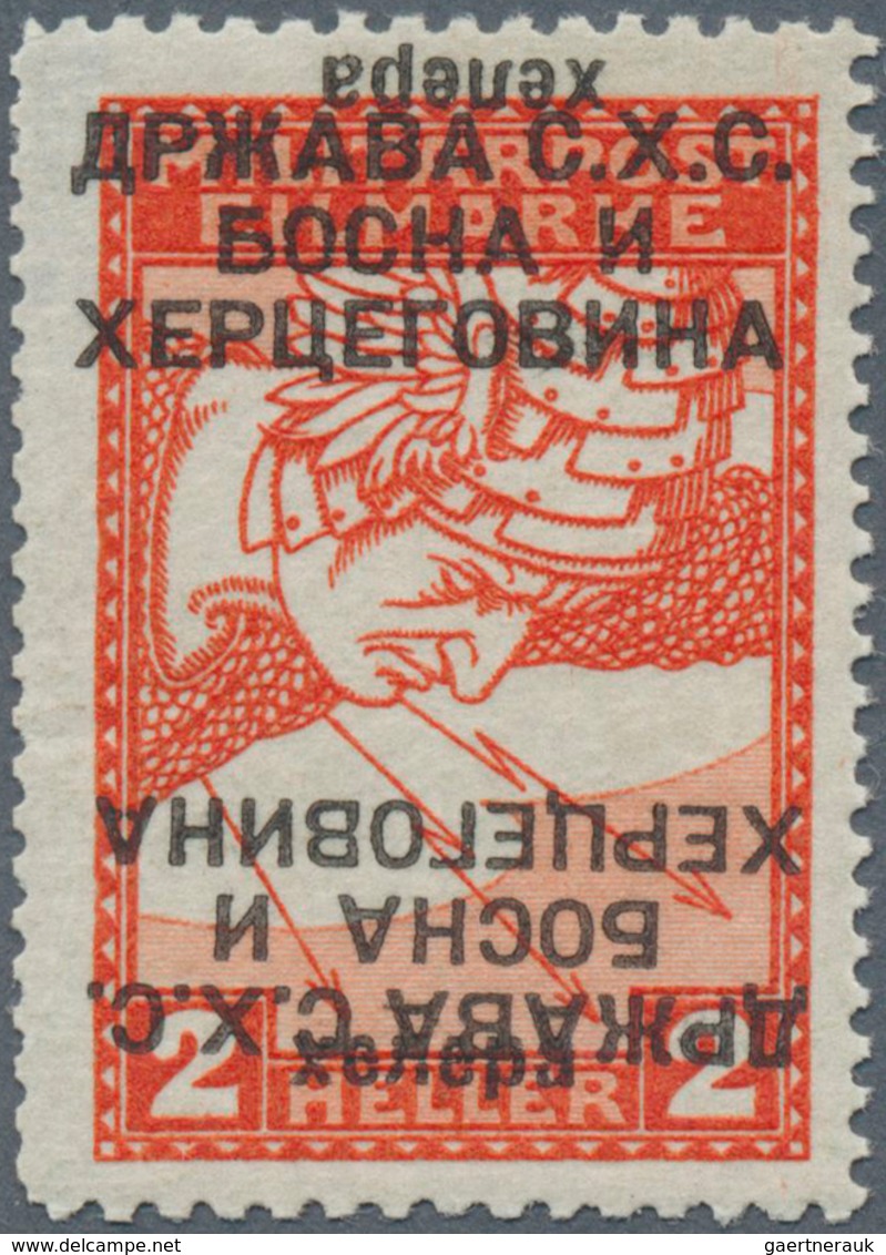 14884 Jugoslawien: 1918, Express Stamp 5 H. Cyrillic Overprint In Red Instead Of Black, Extremely Rare, Si - Briefe U. Dokumente