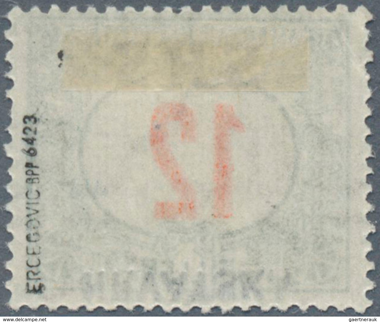 14897 Jugoslawien - Portomarken: 1918, Postage Due Stamp 12 F Of Hungary With INVERTED Overprint "HRVATSKA - Portomarken