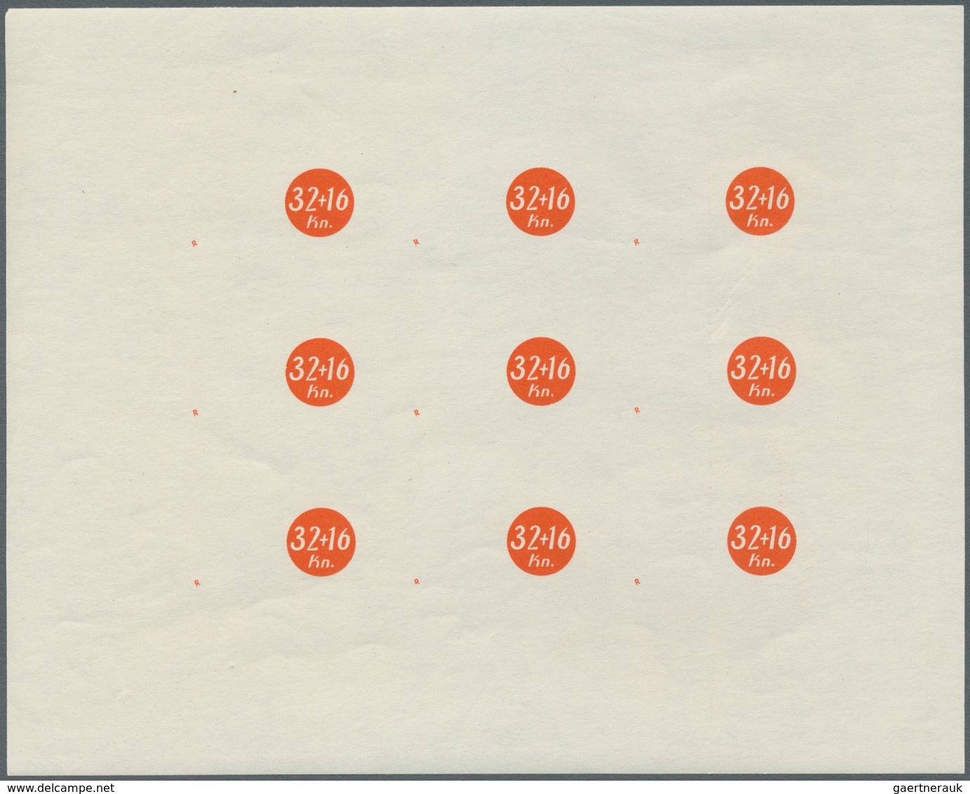 14907 Kroatien: 1944, Officials Of The Post Office And The Railway 16 K. - 32 K., Each Five Imperforated S - Croatie