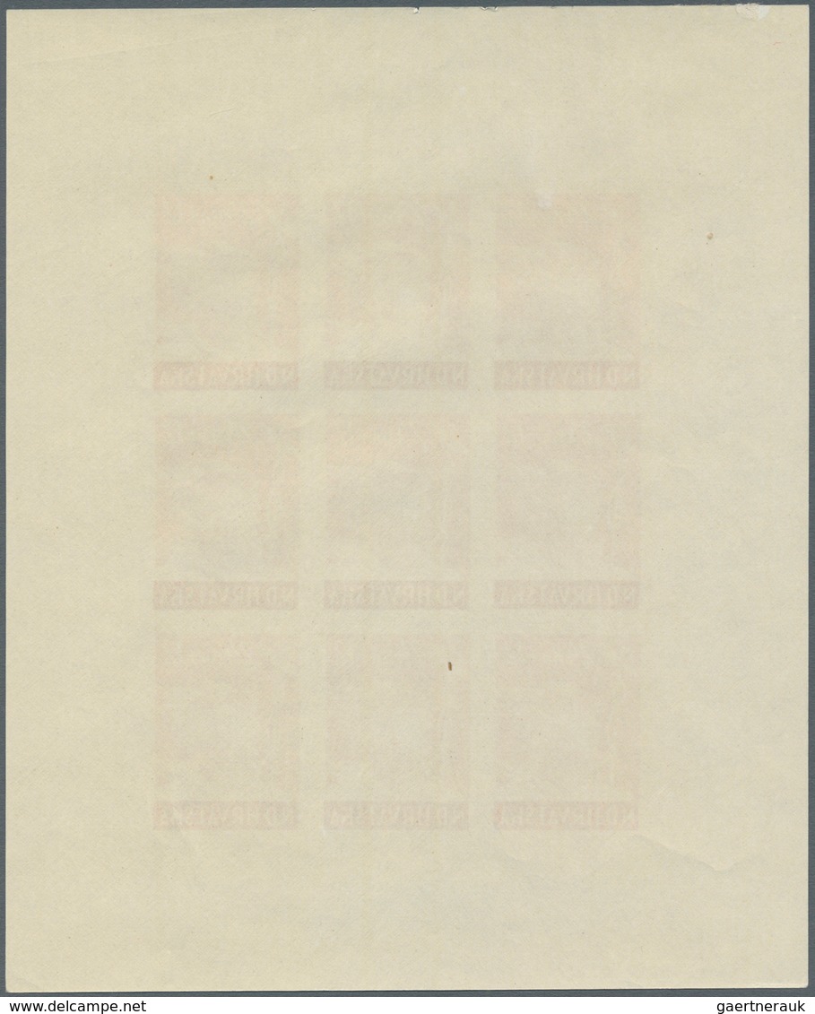 14907 Kroatien: 1944, Officials of the post office and the railway 16 k. - 32 k., each five imperforated s