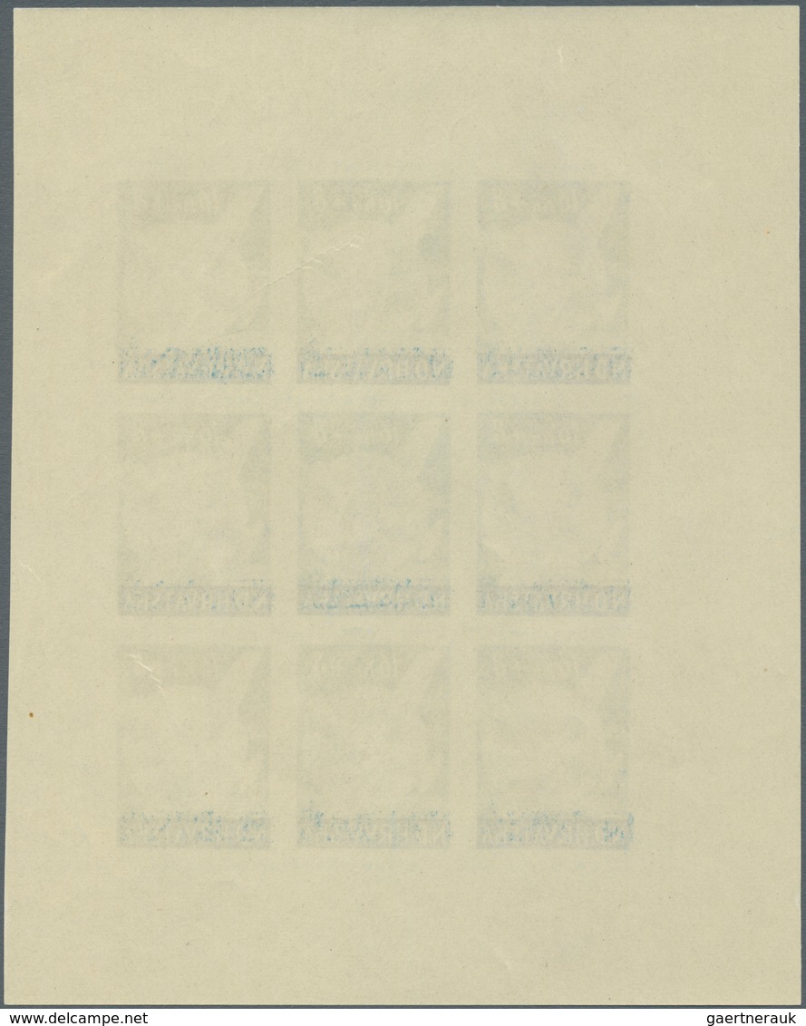 14907 Kroatien: 1944, Officials of the post office and the railway 16 k. - 32 k., each five imperforated s