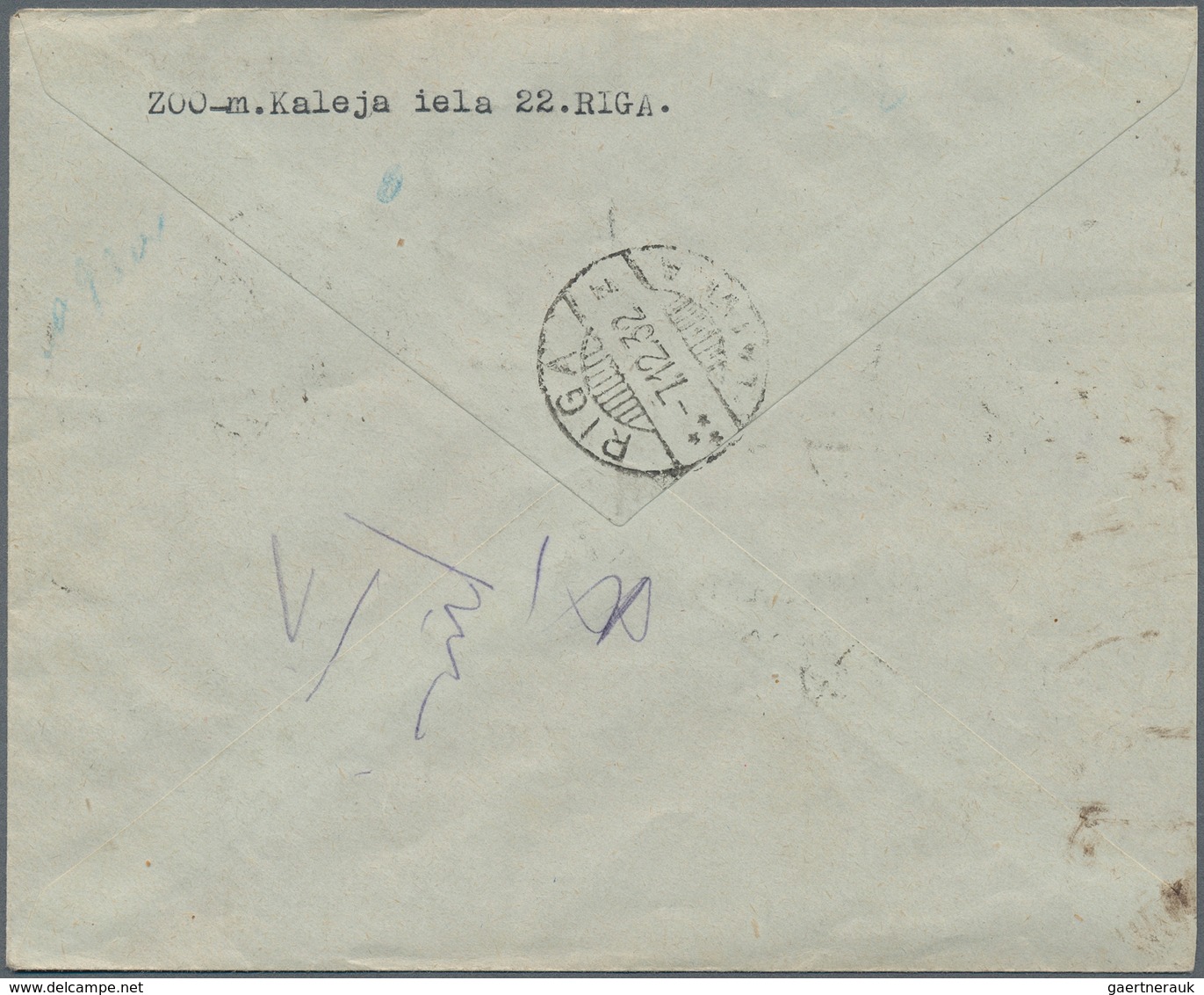 14968 Lettland: 1932, "Hilffonds Für Verunglückte Flieger" Luxusrandsatz Auf Seltenem R-FDC Vom 7.12.32 - Lettonie