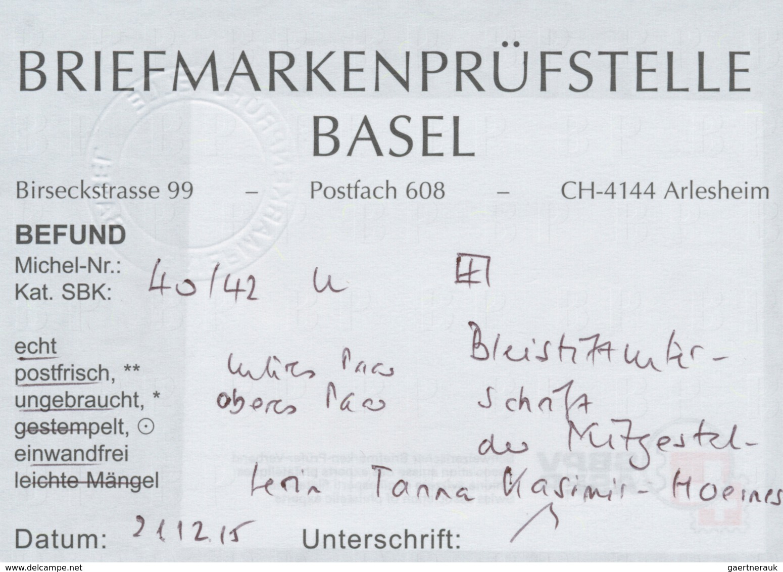 15005 Liechtenstein: 1920: Madonna Komplett In Ungezähnten Viererblocks Mit Originalunterschrift Der Mitge - Briefe U. Dokumente