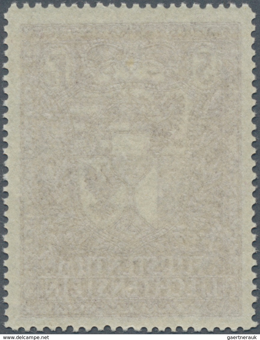 15042 Liechtenstein: 1935 5 Fr. Schwarzrotviolett, Postfrisch Und In Sehr Guter Erhaltung. (Mi. 850,- ?) - Briefe U. Dokumente