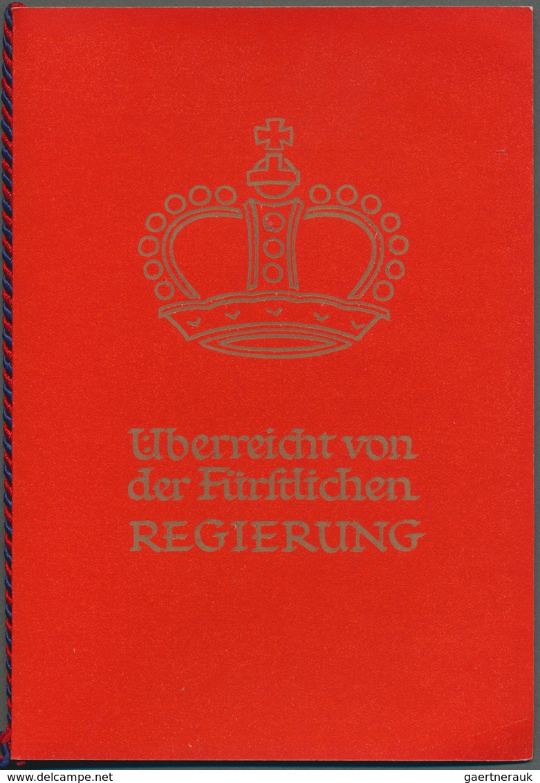 15050 Liechtenstein: 1946, Seltenes Geschenkheft Der Fürstlichen Regierung " Zur Erinnerung An Den Besuch - Briefe U. Dokumente