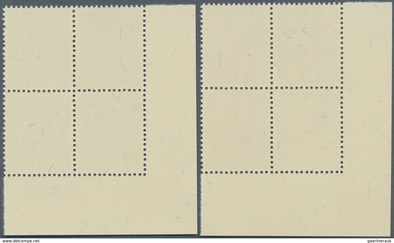 15052 Liechtenstein: 1951, 5 Rp.- 1 Fr., Freimarken Landarbeit, Kpl. Satz Im Luxuseckrand-Viererblock, Mit - Briefe U. Dokumente