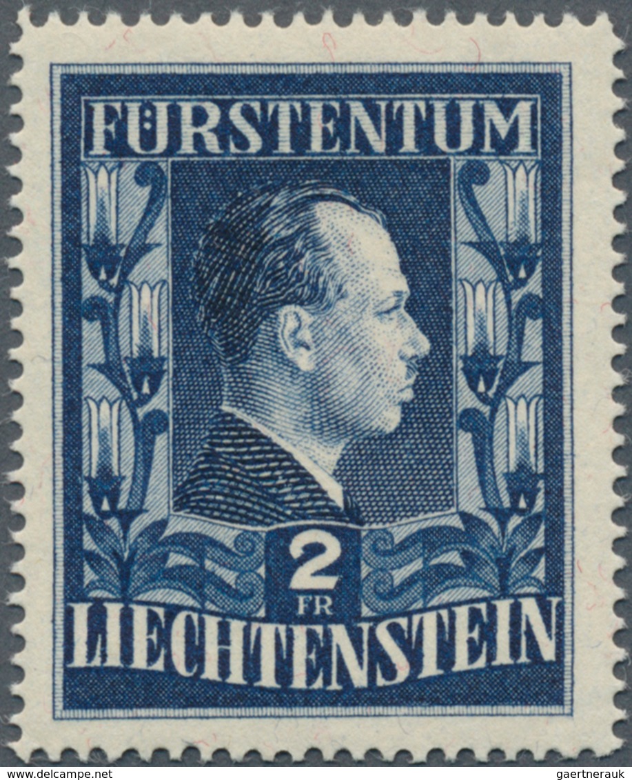 15055 Liechtenstein: 1951, 2 Fr. Fürst Franz Josef II., Postfr. Ausgesuchtes Luxusstück Mit Dem Sehr Selte - Lettres & Documents