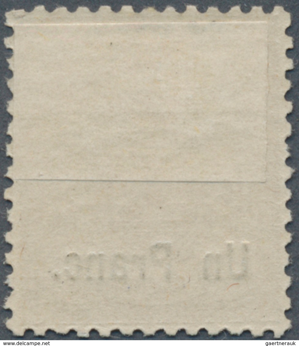 15095B Luxemburg: 1875, "Un Pranc" Auf 37 1/2 Cent. Gelbbraun In Ungebrauchter Erhaltung Mit Vollem Origina - Autres & Non Classés