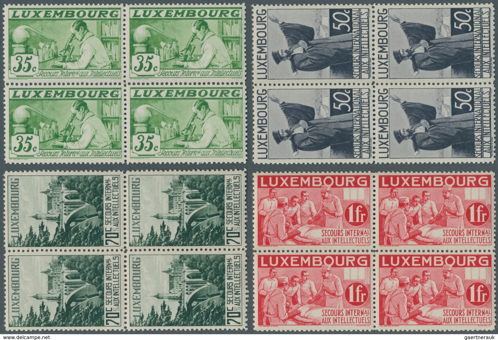 15100 Luxemburg: 1935, Sondermarkenserie Intellektuelle, Kompletter Satz (15 Werte) Einwandfrei Postfrisch - Sonstige & Ohne Zuordnung