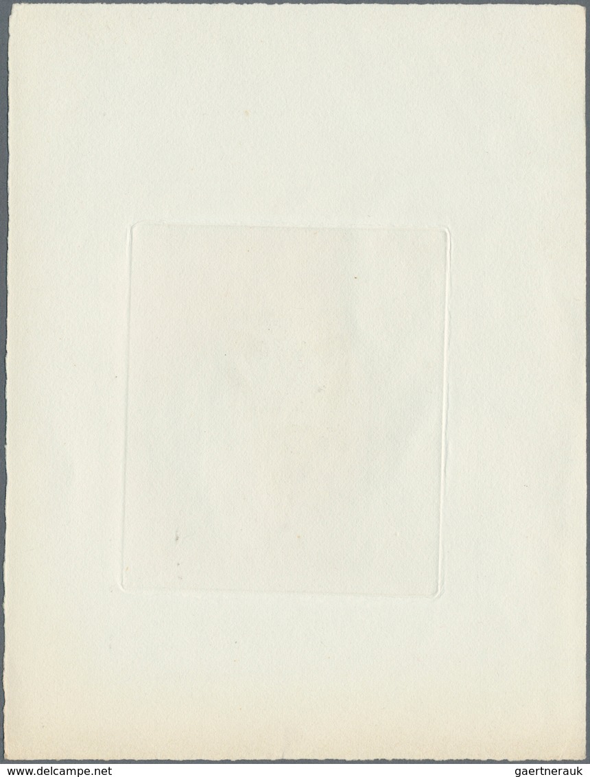 15115 Luxemburg: 1945. Epreuve D'artiste Signée In Black For 50f+50f Value For The Souvenir Sheet's Stamp - Sonstige & Ohne Zuordnung