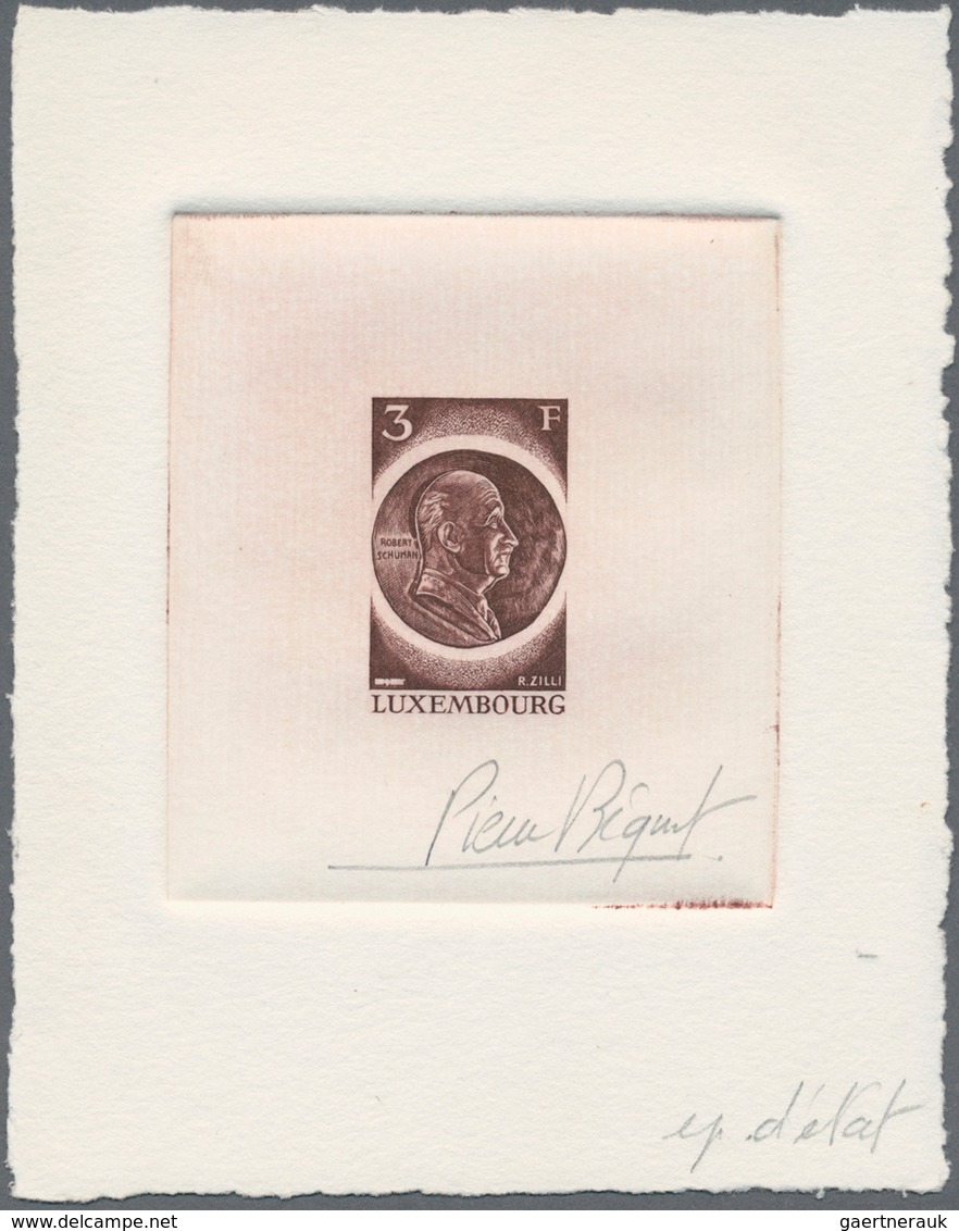 15133 Luxemburg: 1972, Épreuve D'artiste For The 3 Fr. Value Of Mi.No. 849. Signed By The Stamp Designer P - Sonstige & Ohne Zuordnung