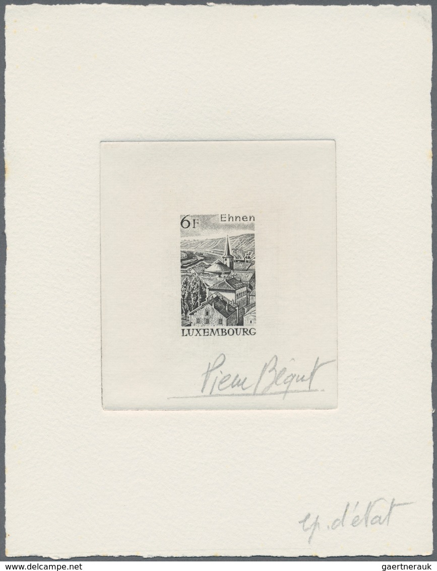 15136 Luxemburg: 1977, Épreuve D'artiste For The 6 Fr. Value Of The Set Mi.No. 947/948. Signed By The Stam - Autres & Non Classés