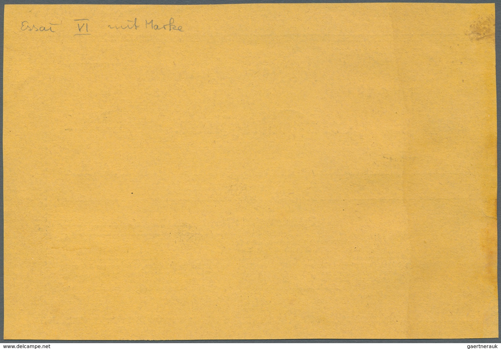 15147 Luxemburg - Ganzsachen: 1875, Essay Card 5 C. Black In German Language On Yellowish Paper, Slight Tr - Ganzsachen