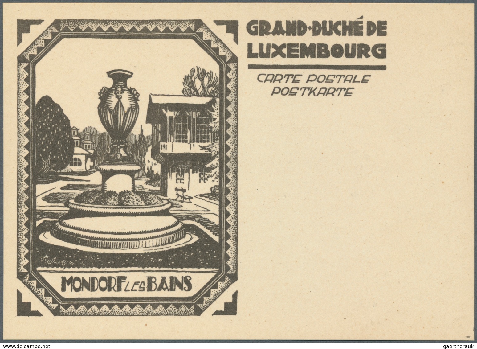 15153 Luxemburg - Ganzsachen: 1927, Essay Picture Card Without Value Stamp, Complete Set With Nine Picture - Ganzsachen