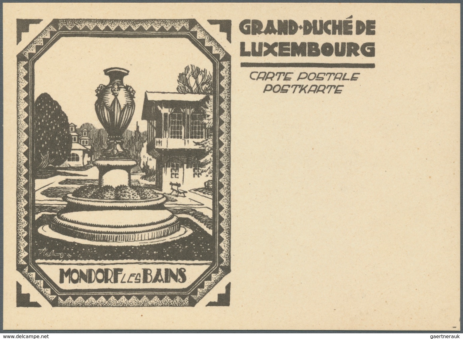 15153 Luxemburg - Ganzsachen: 1927, Essay Picture Card Without Value Stamp, Complete Set With Nine Picture - Entiers Postaux