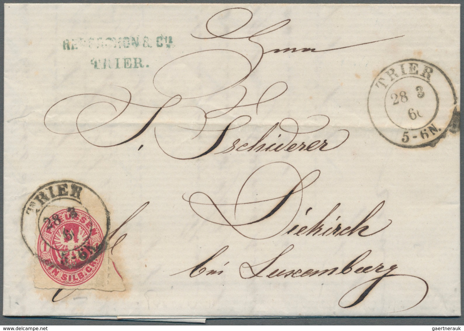 15156 Luxemburg - Besonderheiten: 1865/71, Incoming Mail: Drei Kabinett-Briefe Aus Gleicher Korrespondenz - Sonstige & Ohne Zuordnung