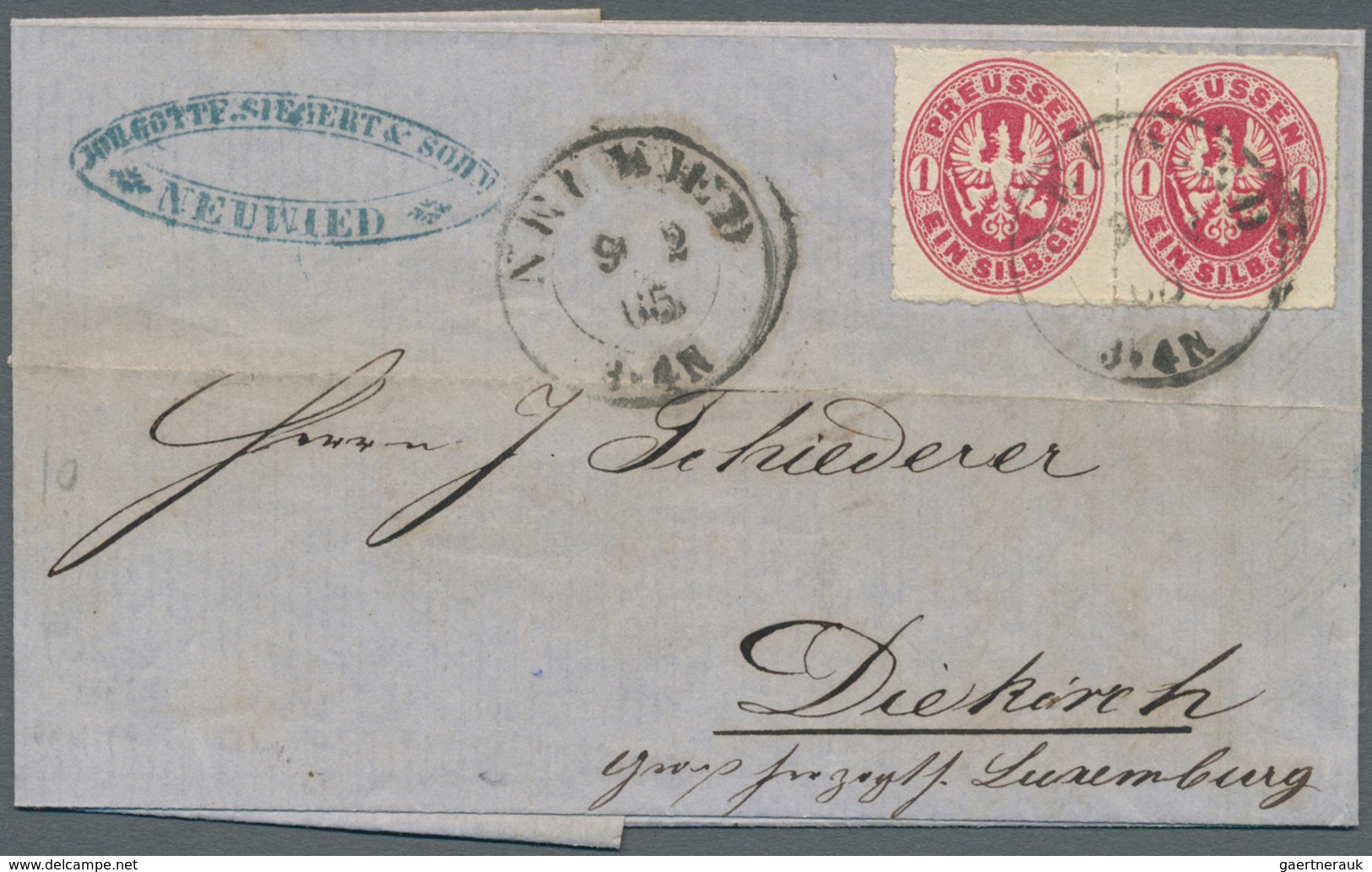 15156 Luxemburg - Besonderheiten: 1865/71, Incoming Mail: Drei Kabinett-Briefe Aus Gleicher Korrespondenz - Sonstige & Ohne Zuordnung