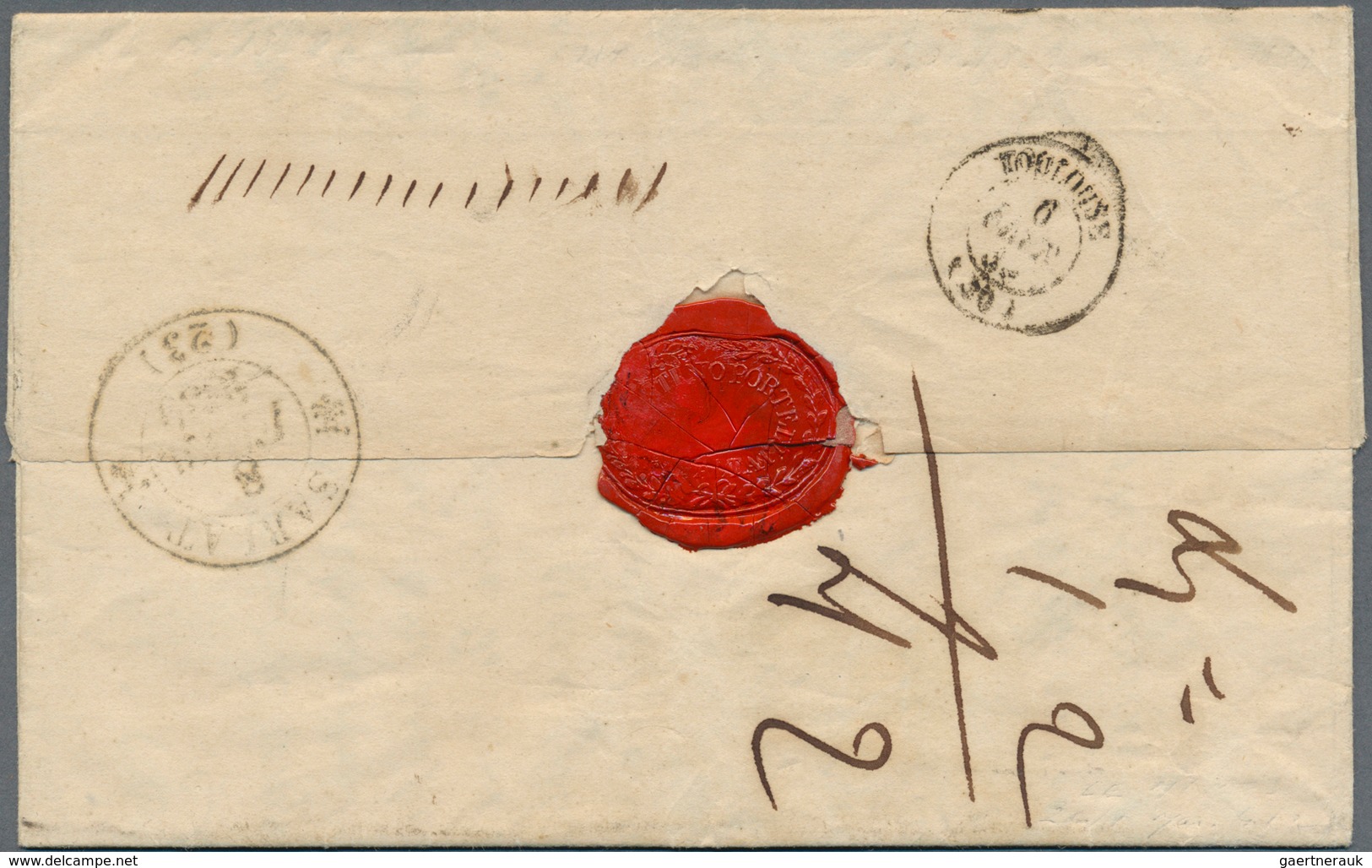 15159 Malta - Vorphilatelie: 1839 (26 Jan.), Folded Entire Letter From Malta To St. Cyprien Near Sarlat, D - Malta