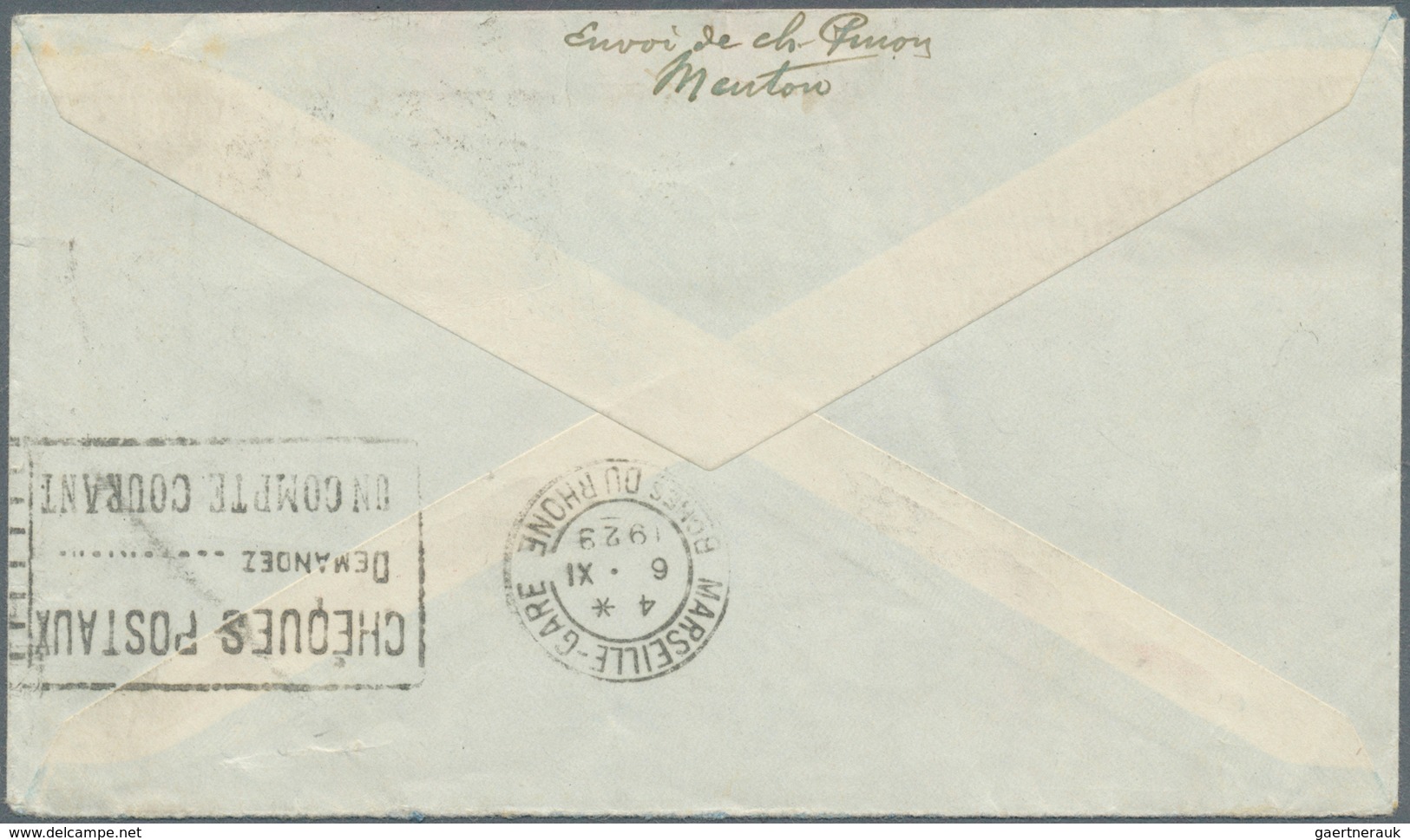 15191 Monaco: 1929, 40 C, 50 C, 60 C And 1,50 Fr On 2 Fr Definitives, Mixed Franking On Cover From MONACO- - Nuovi