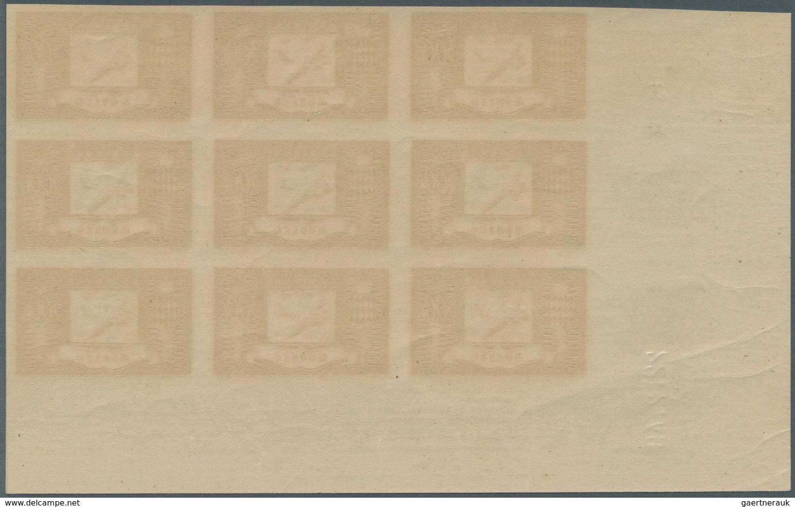 15200 Monaco: 1949, Flugpostmarken Kompl. Satz In UNGEZÄHNTEN Neunerblocks Aus Der Linken Unteren Bogeneck - Neufs
