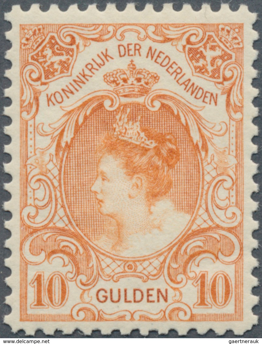 15243 Niederlande: 1905, 10 G. Wilhelmina Orange, Perfekt Zentriertes Ungebrauchtes Luxusstück Mit Ganz Kl - Briefe U. Dokumente