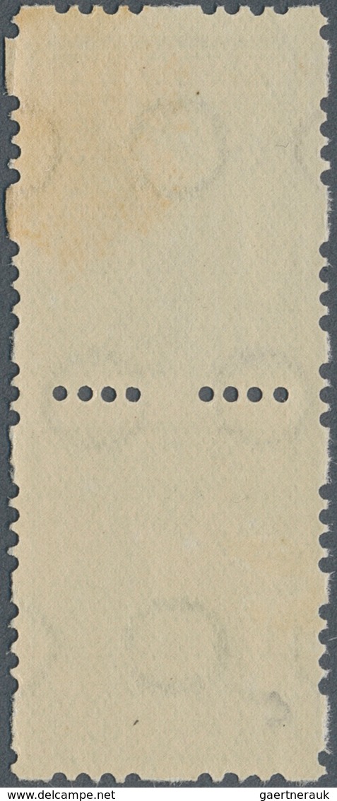 15247 Niederlande: 1924, 25 C. Wilhelmina, Postfr. Senkr. Paar, Sehr Seltene Rollenzähnung Mitte 2 Gaats S - Briefe U. Dokumente