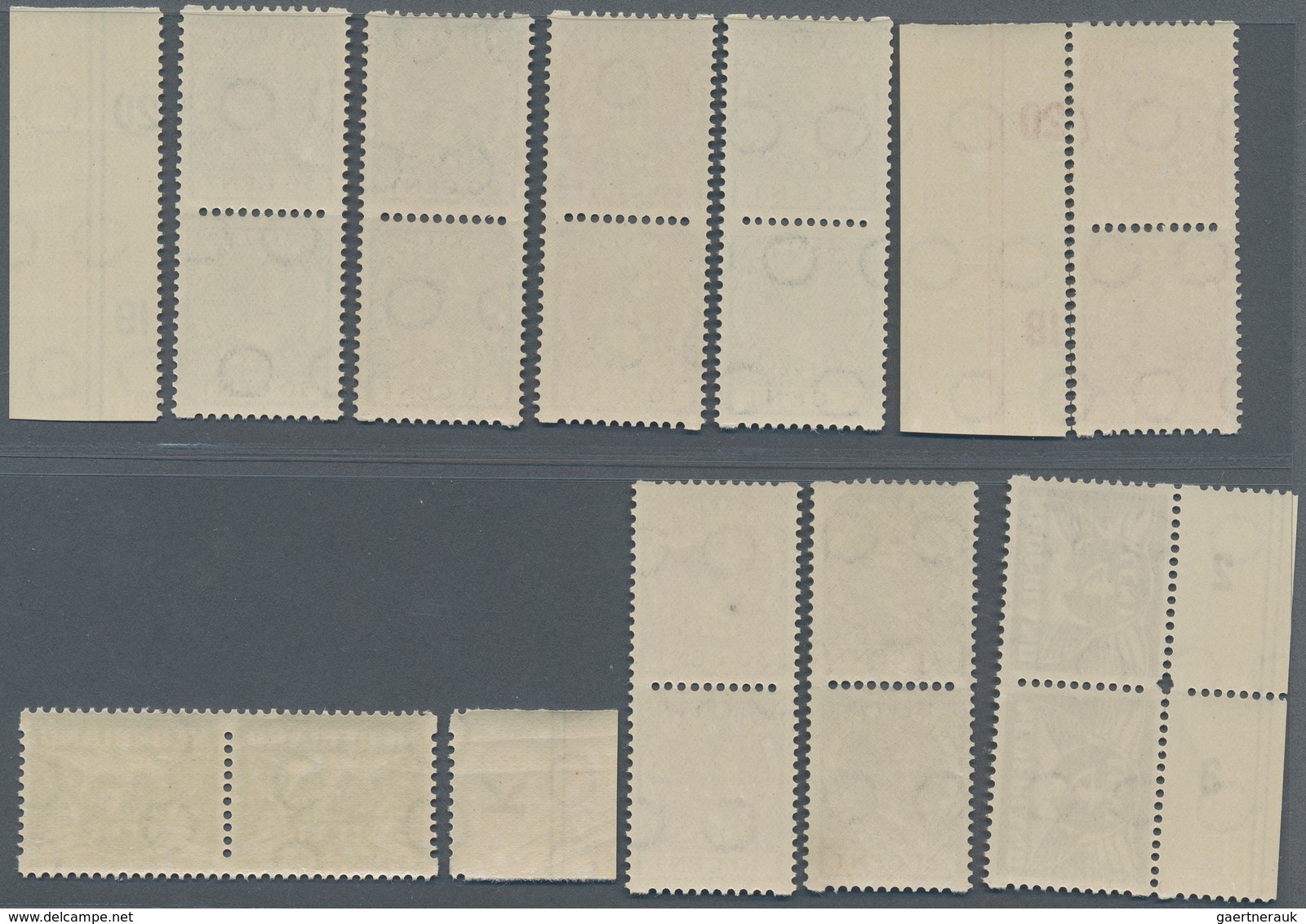15250 Niederlande: 1926/1941, Komplette Serie: Freimarken Der Ausgabe 1926/1941 M. WZ Ringe, 2seitige Roll - Briefe U. Dokumente