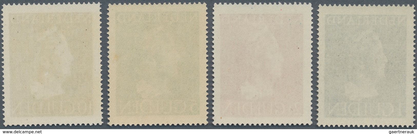 15258 Niederlande: 1946, Freimarken Im Größeren Format: 1 G. Bis 10 G. Königin Wilhelmina, Perfekt Zentrie - Briefe U. Dokumente