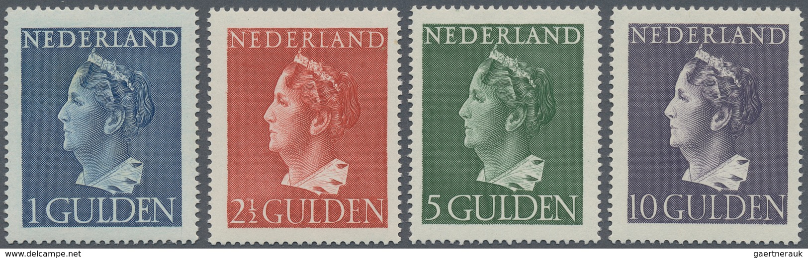 15259 Niederlande: 1946, Freimarken: Königin Wilhelmina, Tadellose Postfrische Serie, Lediglich Der Unbede - Briefe U. Dokumente