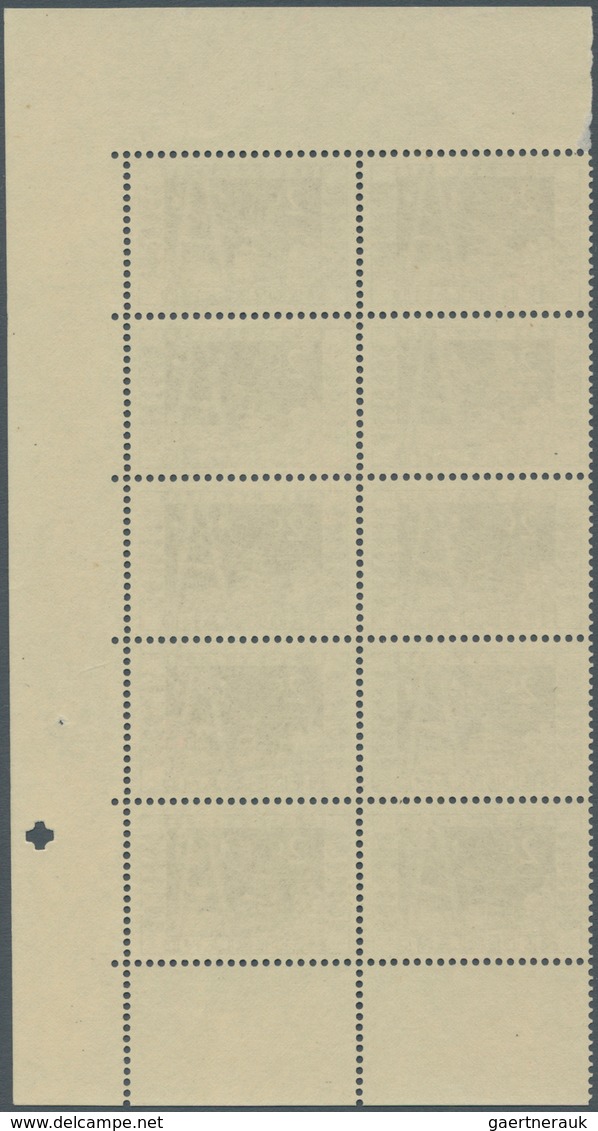 15262 Niederlande: 1952, Stamp Exhibition "ITEP", 2c. to 20c., complete set in marginal blocks of ten, unm