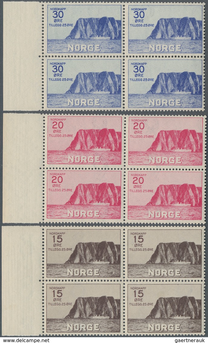 15275 Norwegen: 1930, Satz "Ausgabe Zur Förderung Des Fremdenverkehrs" Postfrische Luxus-4er-Blocks Mit Li - Neufs