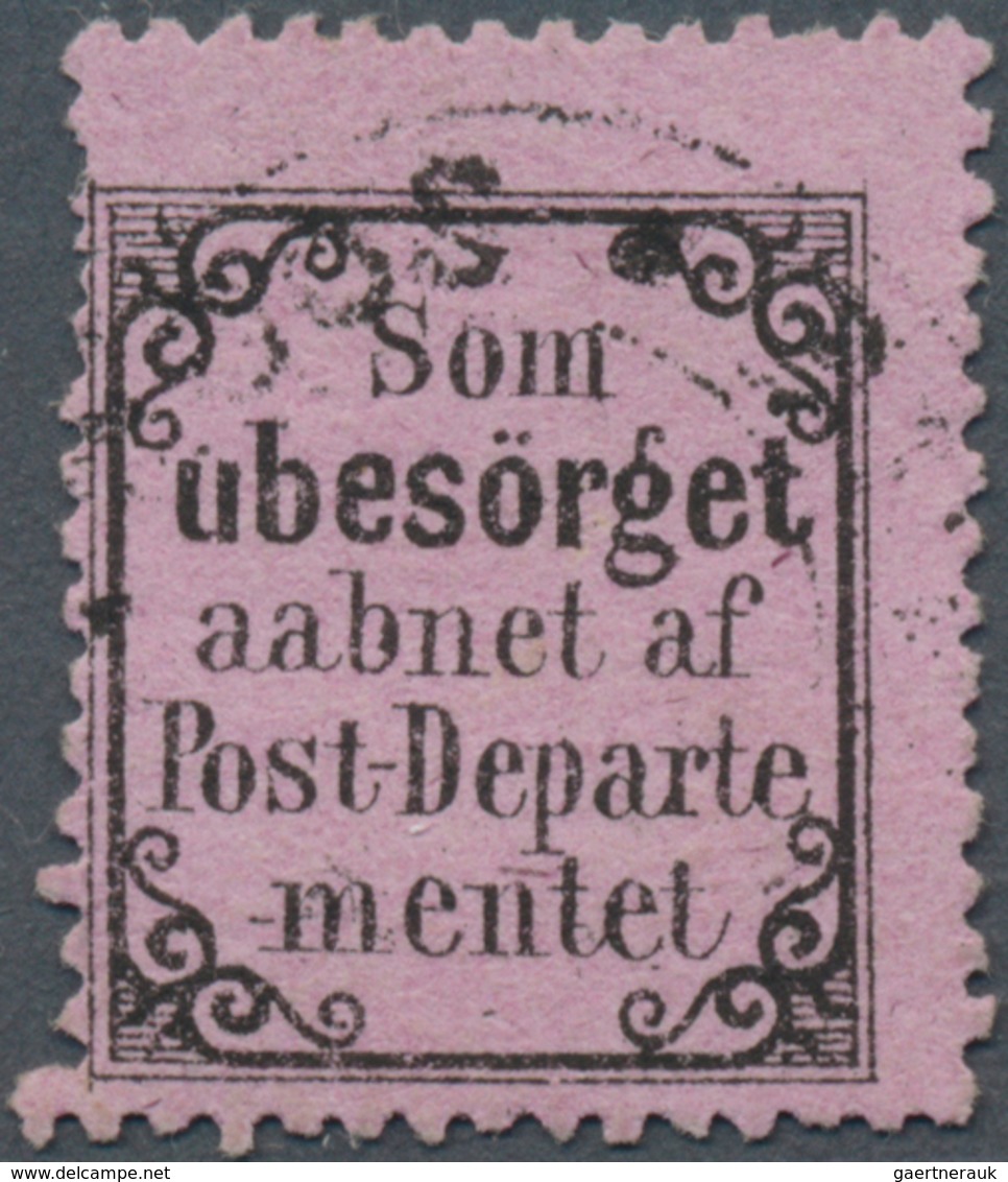 15276 Norwegen - Retourmarken: 1872, "Som Ubesörget" And "Som Uindlöst", Used With Normal Perforation. - Altri & Non Classificati
