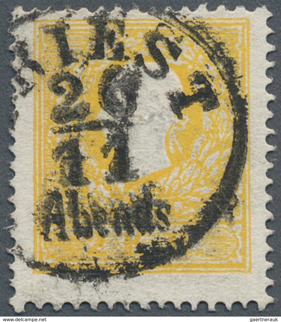 15335A Österreich: 1858, Franz Joseph 2 Kr. Type I Dunkelgelb Mit K1 "TRIEST 26/11", Farbfrische Und Einwan - Ungebraucht