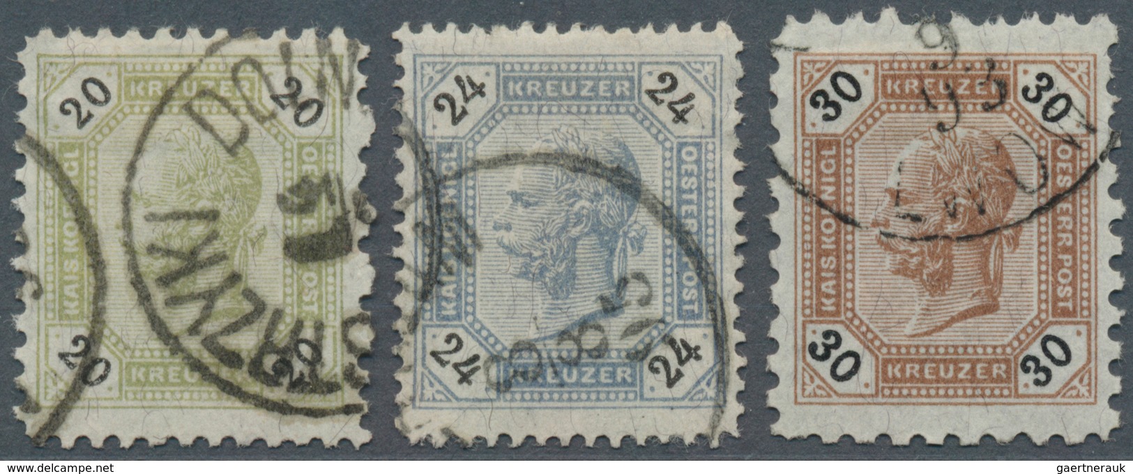 15359 Österreich: 1891, Freimarken Kaiser Franz Joseph In Verschiedenen Zähnungen, 20 Kr. Type "C", 24 Kr. - Ungebraucht