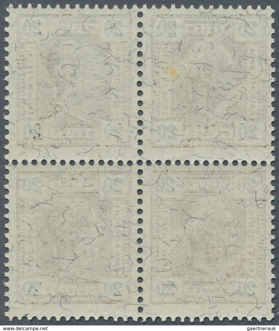 15363 Österreich: 1904, 20 H. Perfekter Luxus-4er-Block Postfrisch (A.N.K. = 560.- Euro, + 40%, Aufschlag - Neufs