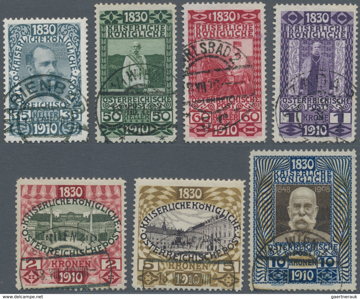 15377 Österreich: 1910, Kompletter Satz "80. Geb. Franz Joseph" Mit 17 Werten, Ausnehmend Schön Und Klar G - Neufs