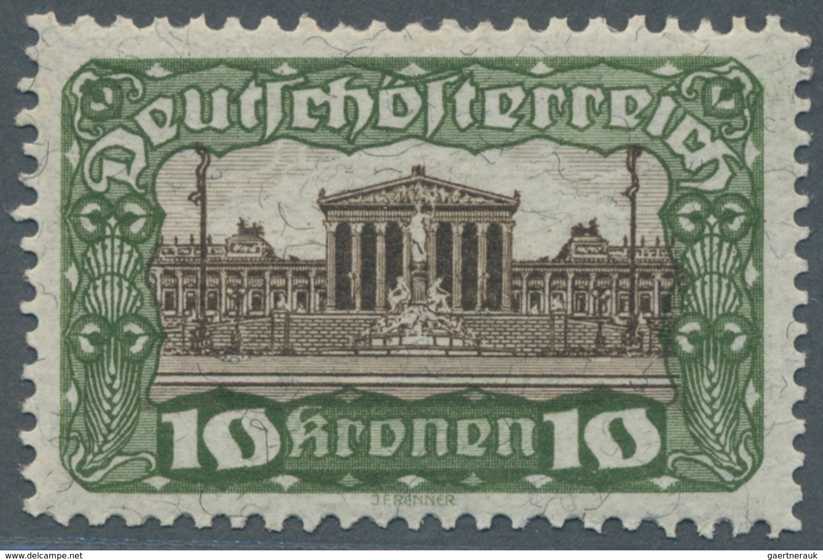 15390 Österreich: 1919 - 1921, 10 Kr Freimarke Parlamentsgebäude In Der Sehr Seltenen Zähnung L 11½ : 12½, - Neufs