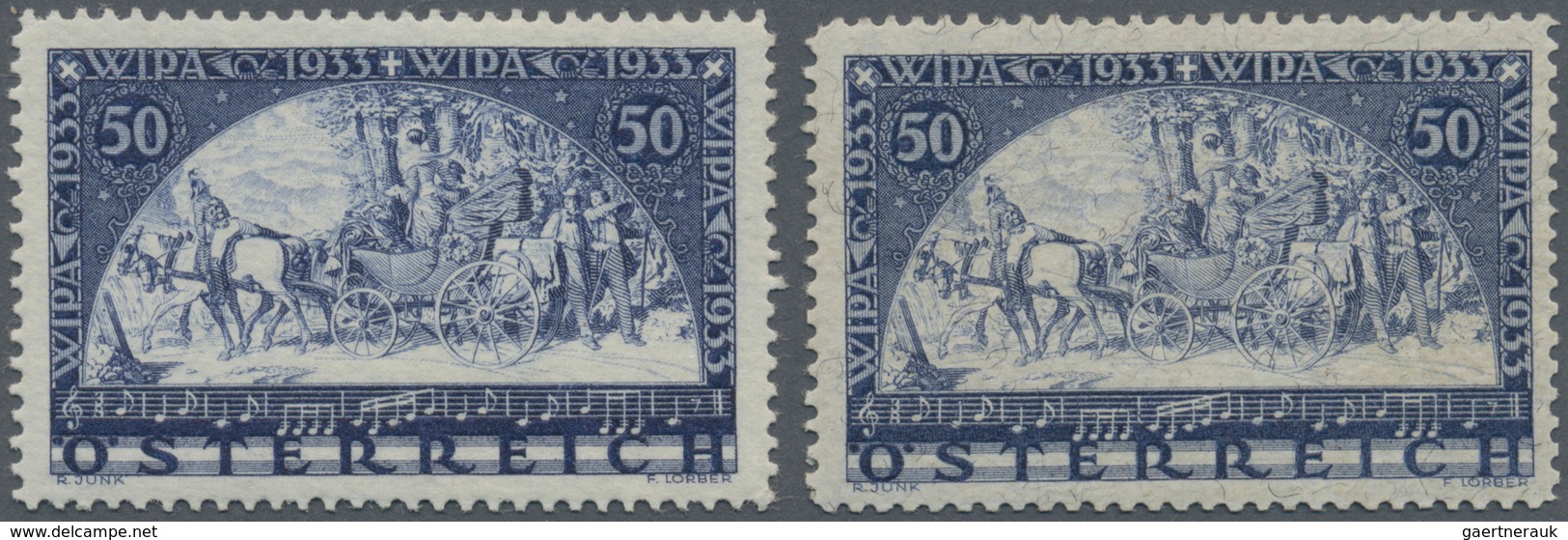 15407 Österreich: 1933, WIPA Glatt Und Faser Postfrisch, Mi. ? 1.000,-- (ANK. 555/56, ? 1.100,--) - Neufs