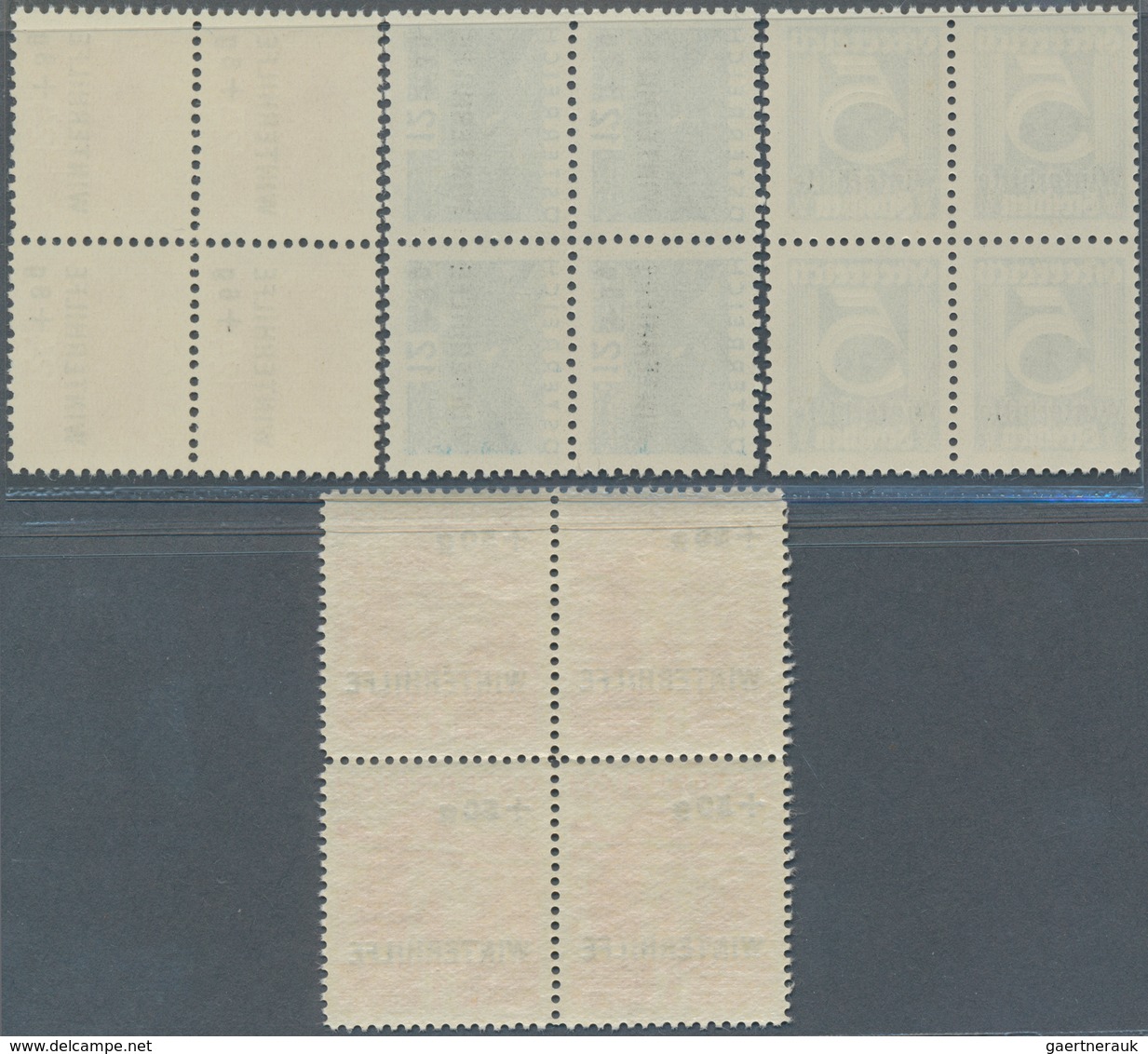 15412C Österreich: 1933, "Ausgabe - Zugunsten Der Winterhilfe", Postfrische Luxus 4er Blocks, 563 Mit Platt - Ungebraucht