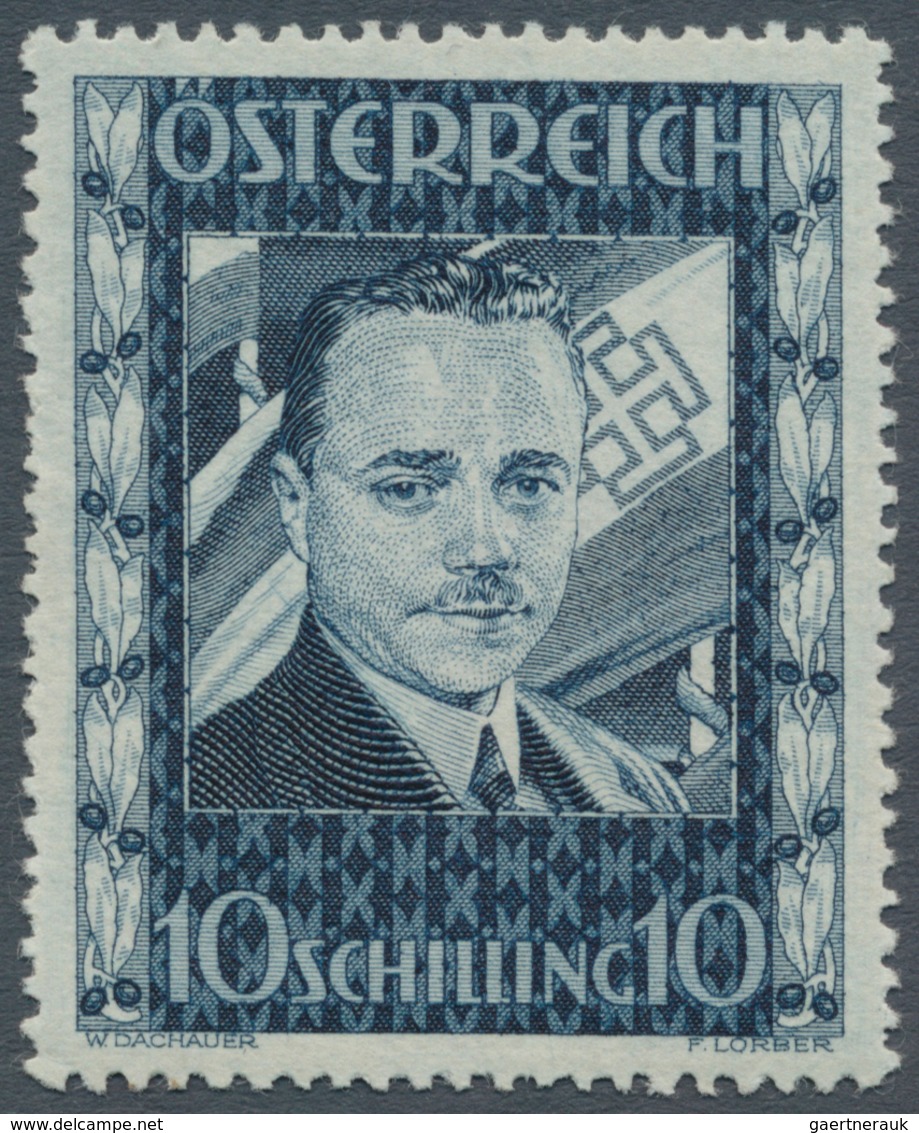 15415 Österreich: 1936 'Dollfuß' 10s., Postfrisch Und In Frischer, Sehr Guter Erhaltung. Rückseitig Mit Un - Neufs
