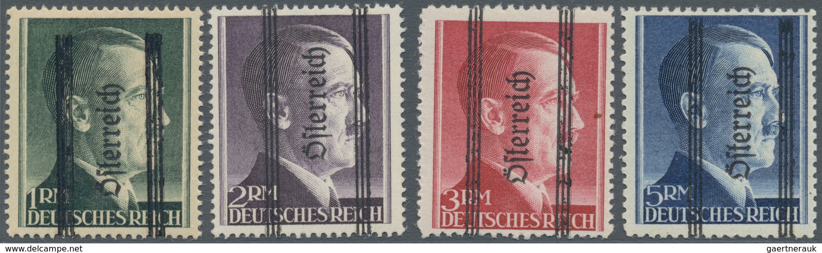 15419B Österreich: 1945, "Grazer Lokalausgabe" Postfrischer Einheitlicher Satz In Type II (3.- Griffelter G - Ungebraucht