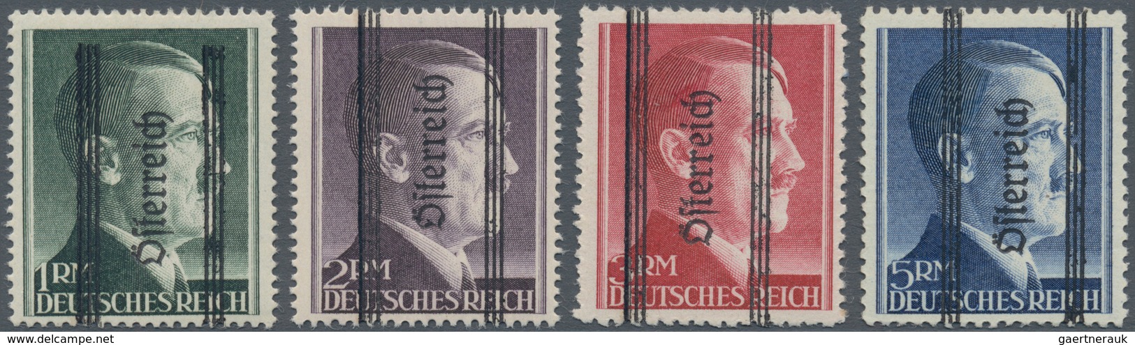 15420A Österreich: 1945, Satz Deutsches Reich Einheitlich Mit Aufdruck In Type II, 5 RM "magerer Aufdruck", - Neufs