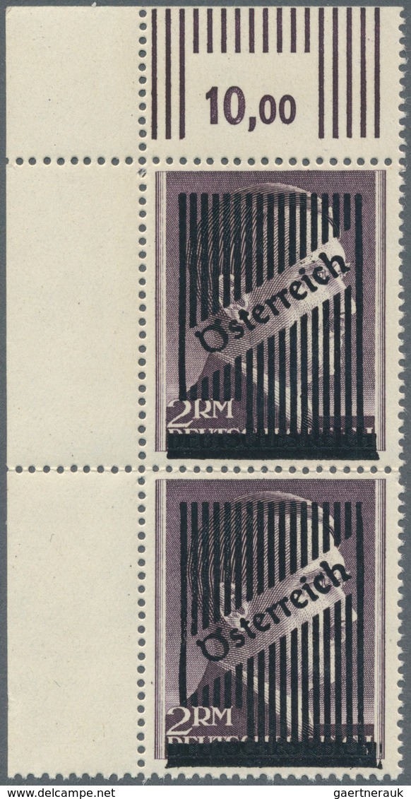 15422 Österreich: 1945, Wiener Aushilfsausgabe: Nicht Ausgegebene Werte Zu 2 RM Mit Plattenfehler "11. Git - Neufs