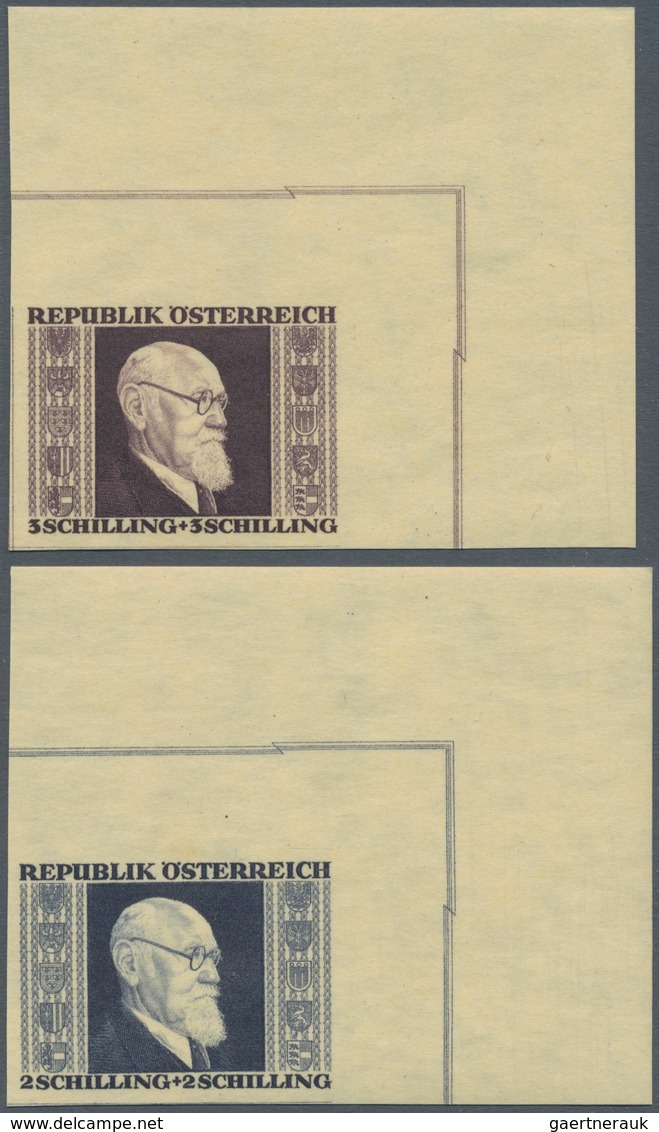 15431A Österreich: 1946, Wohlfahrt Ausgabe Dr. Renner, Luxus-Eckrand-Satz Vom Rechten Oberen Eck, Ränder Ma - Ungebraucht