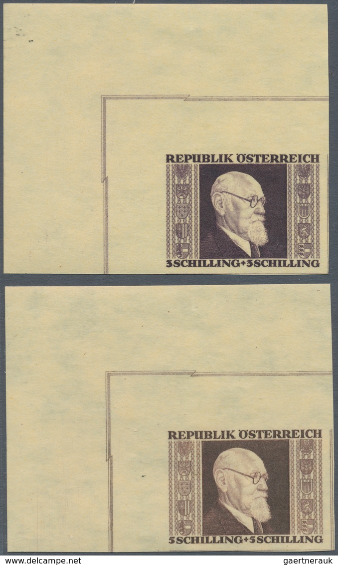 15431A Österreich: 1946, Wohlfahrt Ausgabe Dr. Renner, Luxus-Eckrand-Satz Vom Rechten Oberen Eck, Ränder Ma - Ungebraucht