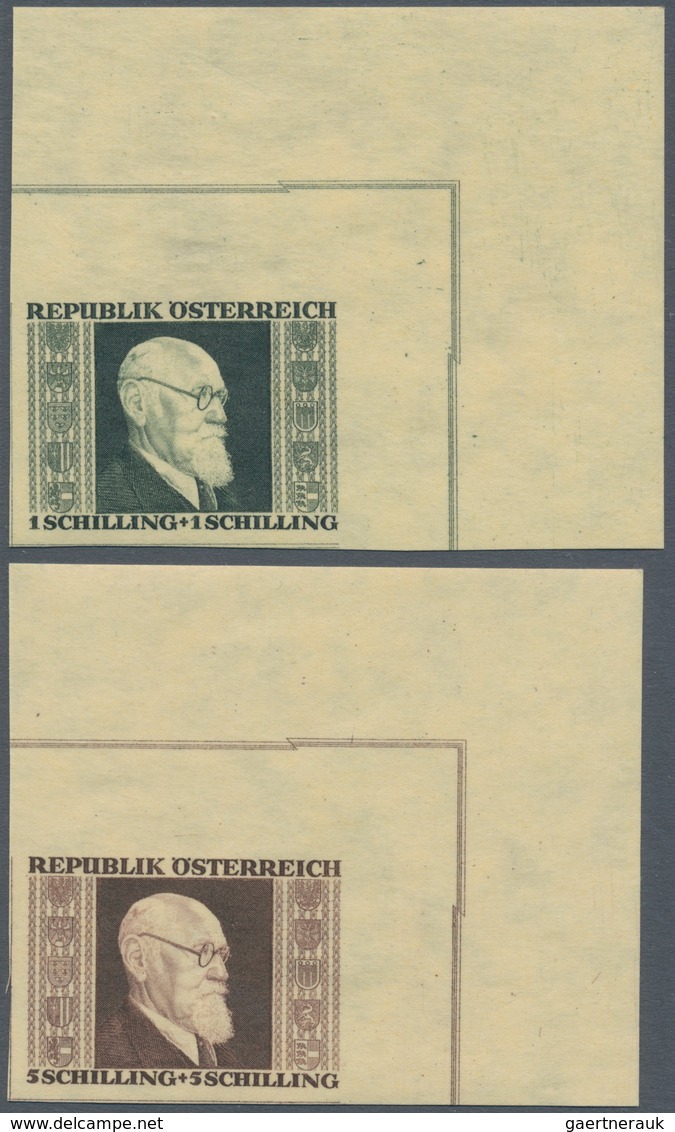 15431A Österreich: 1946, Wohlfahrt Ausgabe Dr. Renner, Luxus-Eckrand-Satz Vom Rechten Oberen Eck, Ränder Ma - Neufs