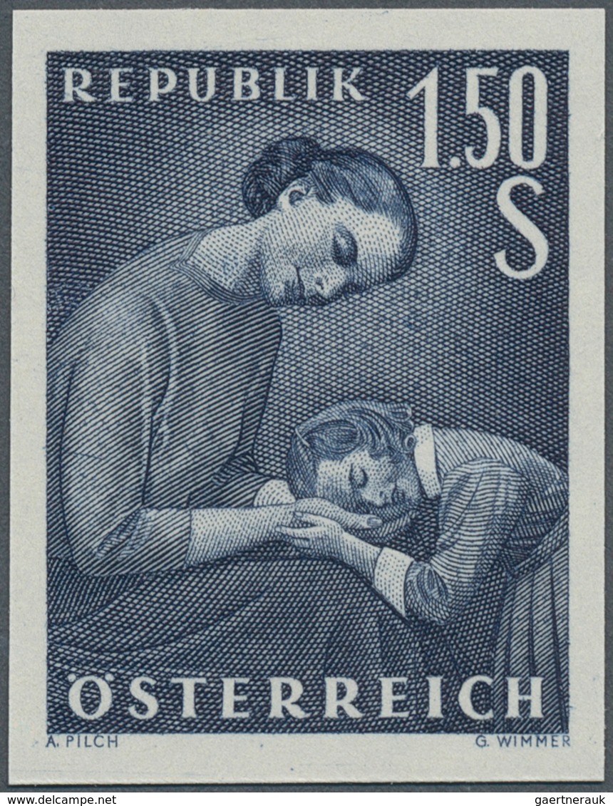 15436 Österreich: 1958: 1,50 Shilling "Muttertag", Ungezähnt. Extrem Seltenes Exemplar In Einwandfreier Po - Ungebraucht