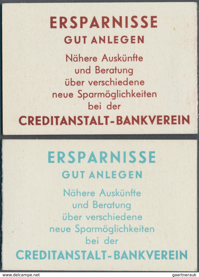 15439 Österreich: 1962, Zwei Postfrische Markenheftchen, MiNr 4 Mit Deckel C II, Michel Nr 5 Mit Deckel C - Ungebraucht