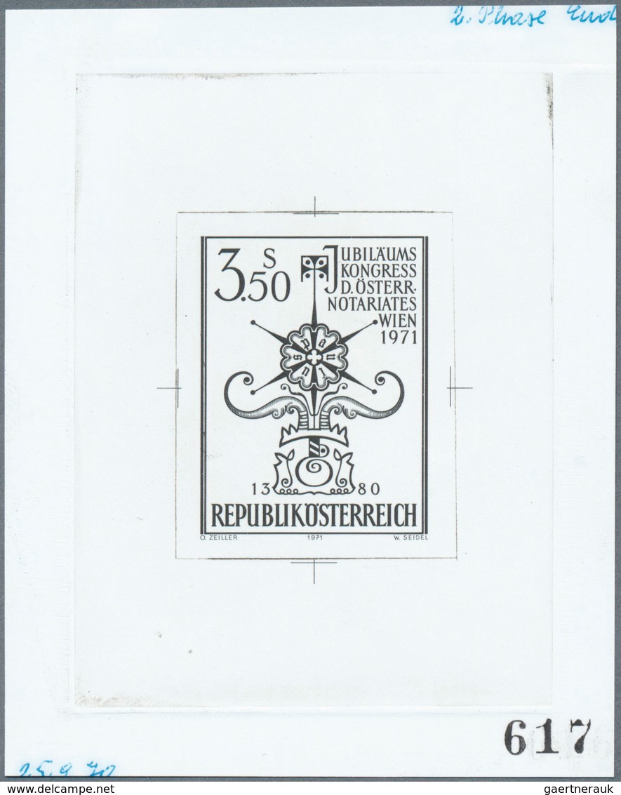 15450 Österreich: 1971. Probedruck In Schwarz Für Marke "Jubiläumskongreß Des Österreichischen Notariats, - Neufs