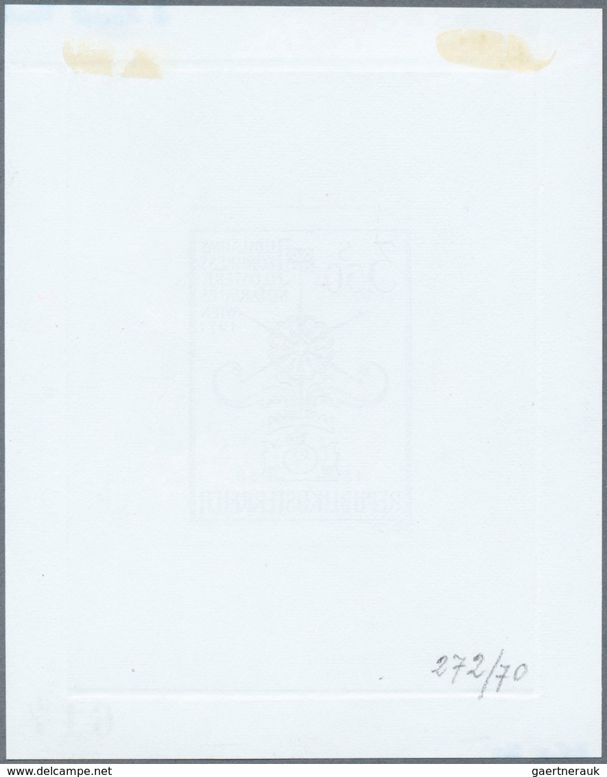 15450 Österreich: 1971. Probedruck In Schwarz Für Marke "Jubiläumskongreß Des Österreichischen Notariats, - Neufs